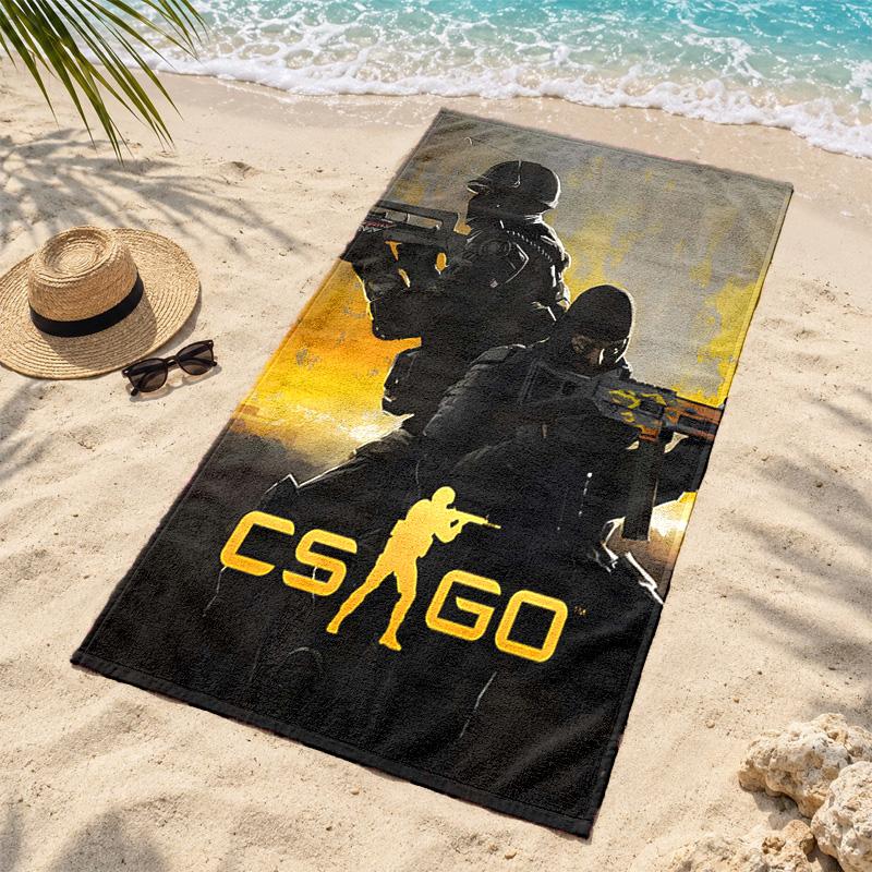CS go Microfiber Beach Towel Quick Dry Sand Free Lightweight Beach Towels for Travel Swimming Camping
