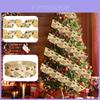 Festive 6.3cm Christmas Tree Ribbon Ornament With Letter Print For Holiday Decor