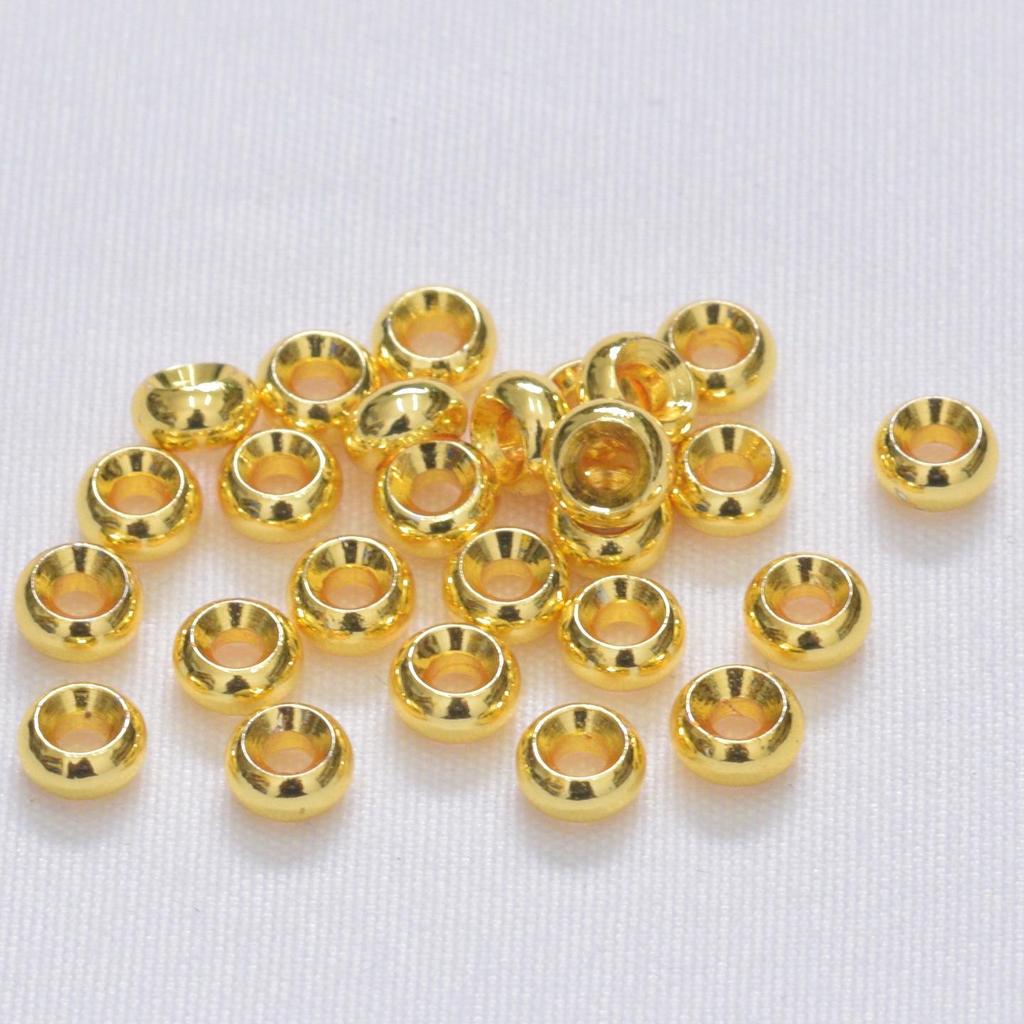 14K Gold-Plated Wheel Spacer Beads for DIY Jewelry – Bracelet & Necklace Accessory