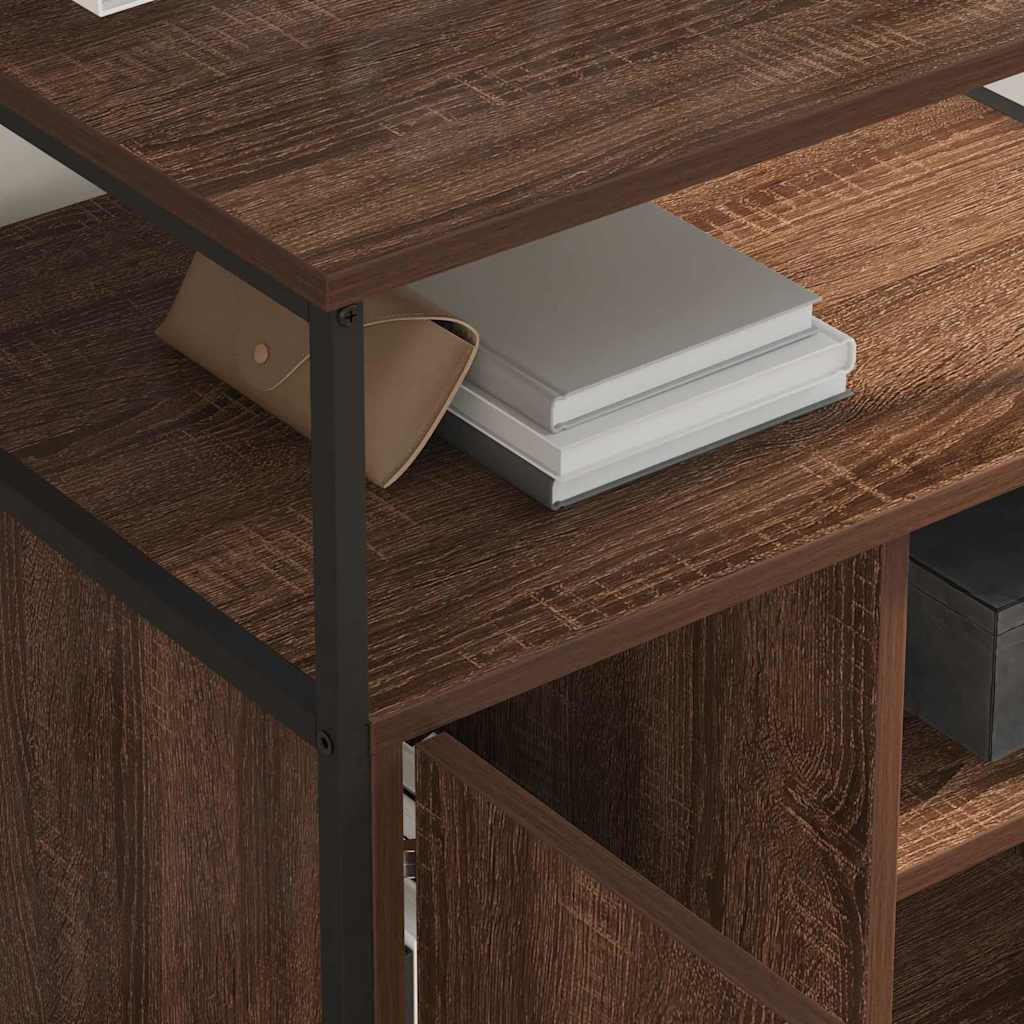 Cabinet with Charging Station Brown Oak Effect 61 x 46 x 67 cm