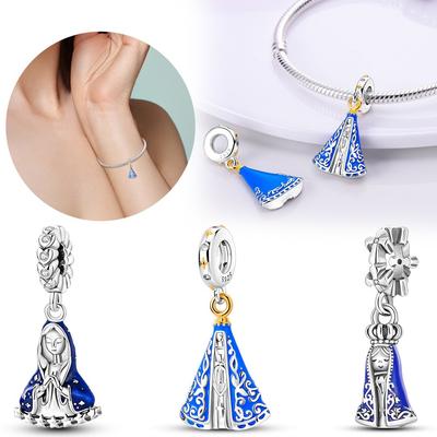 New Copper Colors Virgin Mary Pendant Fit Copper Colors Original Bracelets Diy Birthday Jewelry Gift