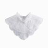 Women White Embroidered Fake Collar Elegant and Fashionable Shirt Versatile Decoration Stand Collar Detachable False Collar