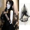Long White Wedding Veil Elegant Floral Lace Edge Bridal Veils White Wedding Veil Bridal Hair Accessory for Bride Wedding Party