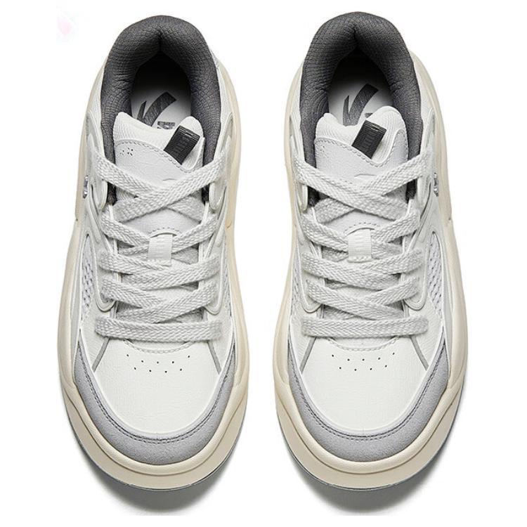 New Anta Little Blue Orchid Anti Slip Wear Resistant Low Top Skateboard Shoes Women's White Gray 122448036-1