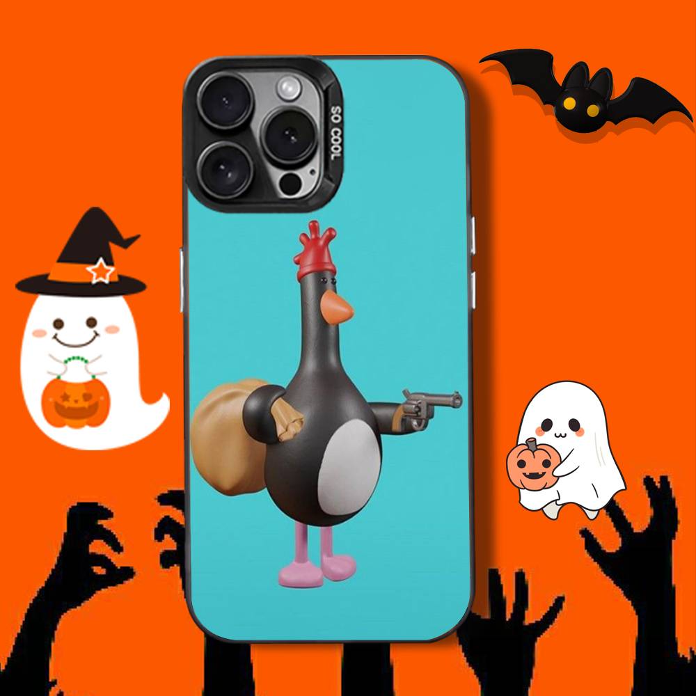 WallaceS GromitS Feathers-s Phone Case For iPhone 16,12,13,17,15,1,11,Mini,Pro,SE,XS,MAX,Black Matte Silicone Cover