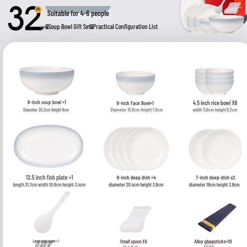 Linpan Elegant Ceramic Dinnerware Set