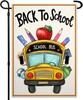 Back To School Garden Ags for Outside 12x18 Inch Double Sided School Bus First Day of School Garden Ag for Outdoor Indoo Kkz