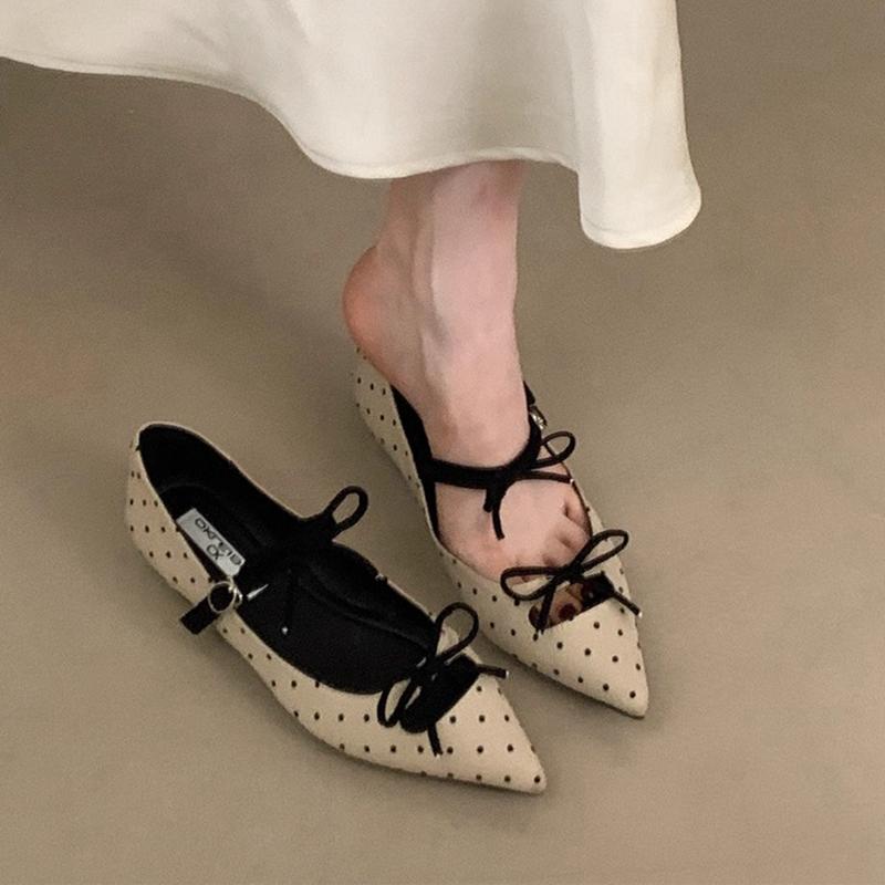 Fashion SUOJIALUN Brand Women Flat Shoes Fashion Pointed Toe Bow-knot Slip On Boat Shoes Soft Flat Heel Outdoor Dress Mary Jane Shoes