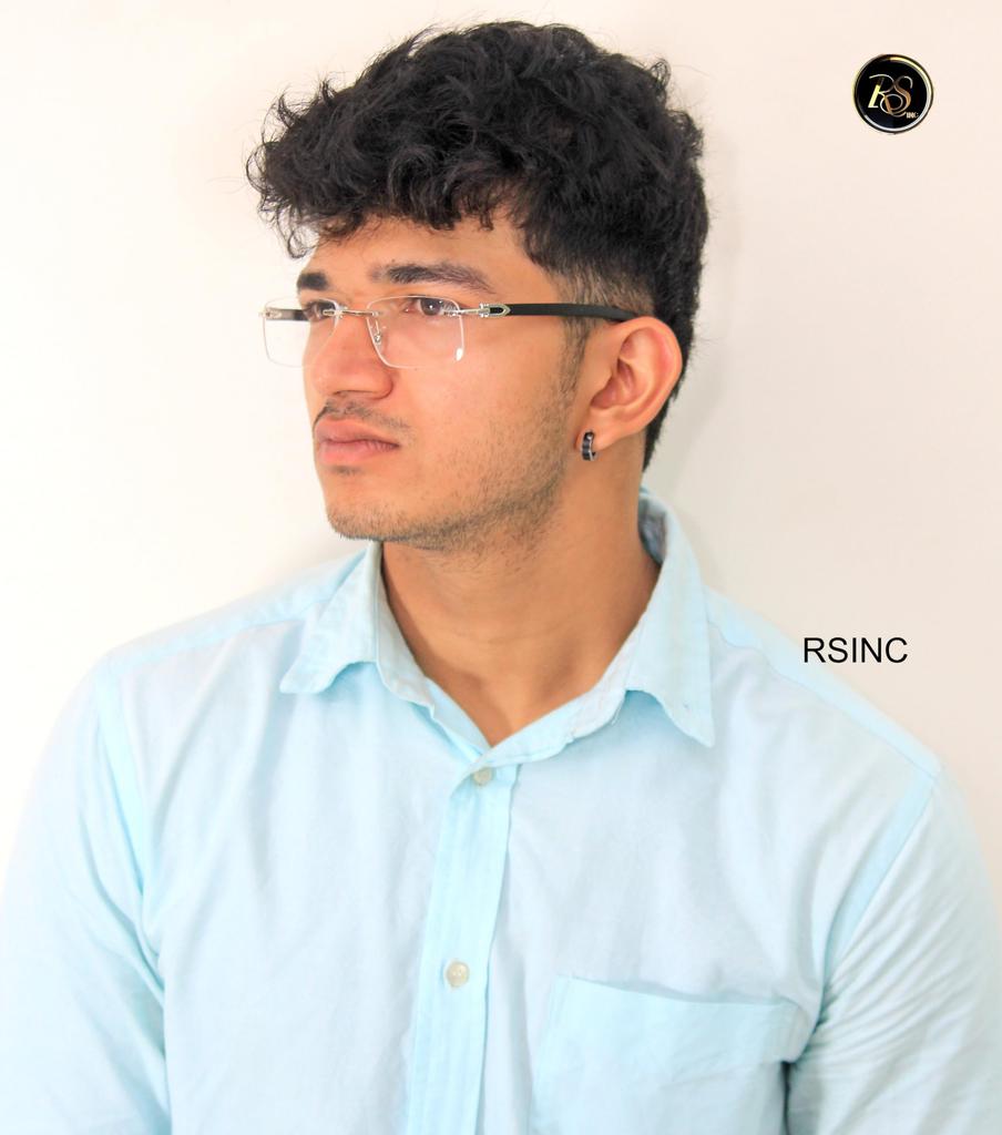RSINC Imported men Rimless Eyeglass wood metal eye-ware Black - Silver | CT00521 C1 53-18-145 CART-5 A2
