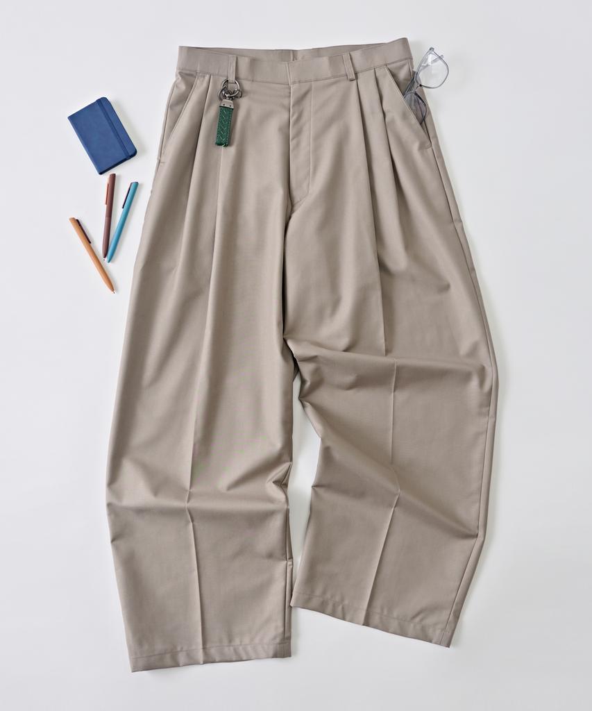 ANALOG MOOD Easy Tr Balloon Pintuck Slacks (Beige)