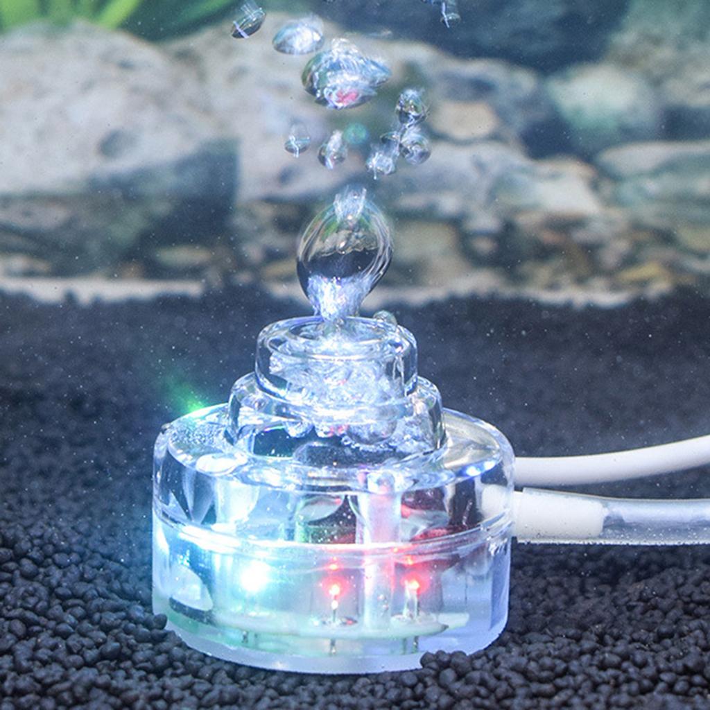 Waterproof Aquarium Bubble Light Fish Tank Underwater Submersible Landscaping Decor Lamp