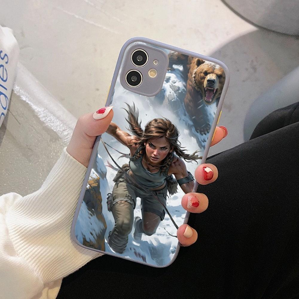 

Video Game Tomb Raider Phone Case For IPhone 14 11 12 13 Mini Pro Max 8 7 Plus X XR XS MAX Translucent Matte Cover iphone 11pro