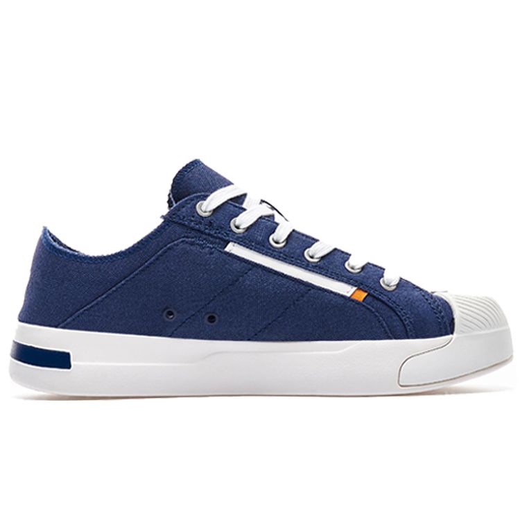 Li-Ning Durable Breathable Non-Slip Low-Top Canvas Shoes Men Sneakers Blue White AGCQ037-2