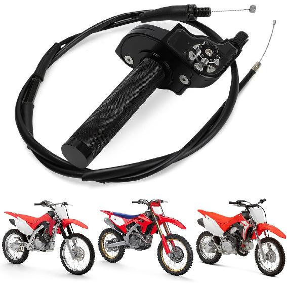 

Motorcycle Twist Throttle 7/8 22mm with Throttle Cable CNC Assembly Universal for CRF KLX SSR TTR DRZ CT200U 125 150 200 250cc Dirt Pit Bike ATV чёрный