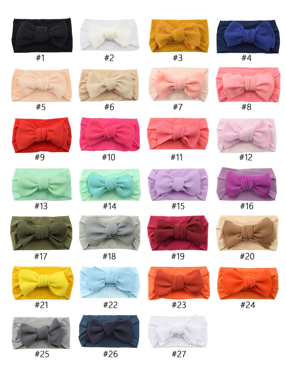 

Детские аксессуары для волос, повязка на голову из завязанной ткани, детский головной убор, детский нейлоновый головной убор, чулки с большим бантом, повязка на голову