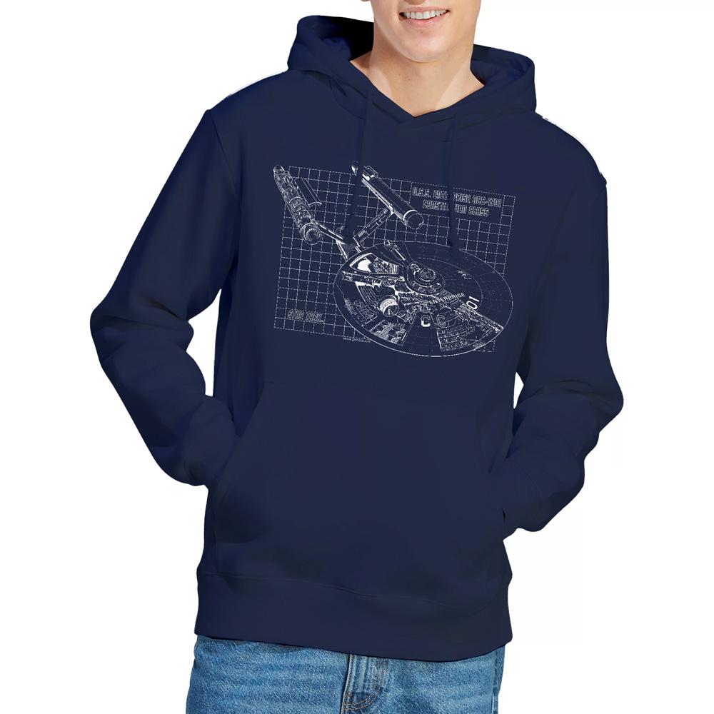 STAR TREK Men's Enterprise Print Hoodie