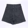 Women's Plus Size High-Waisted Elastic Denim A-Line Shorts - Summer Slimming Wide-Leg Trendy Hot Pants