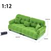 Dollhouse Simulation Flocking Sofa Model Dollhouse Mini Living Room Furniture Decoration Accessories Pretend Play Toys