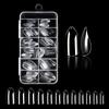Source Patch Traceless Transparent Medium and Long Almond Nail Free Carving and Grinding European False Nails 120 Pieces