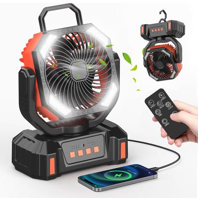 Portable  Fan with 20000mAh USB Rechargeable Battery, 250mL Water Tank & LED Lantern – Cooling Fan with Mister for Camping, Home, Tent, Beach, Picnic,