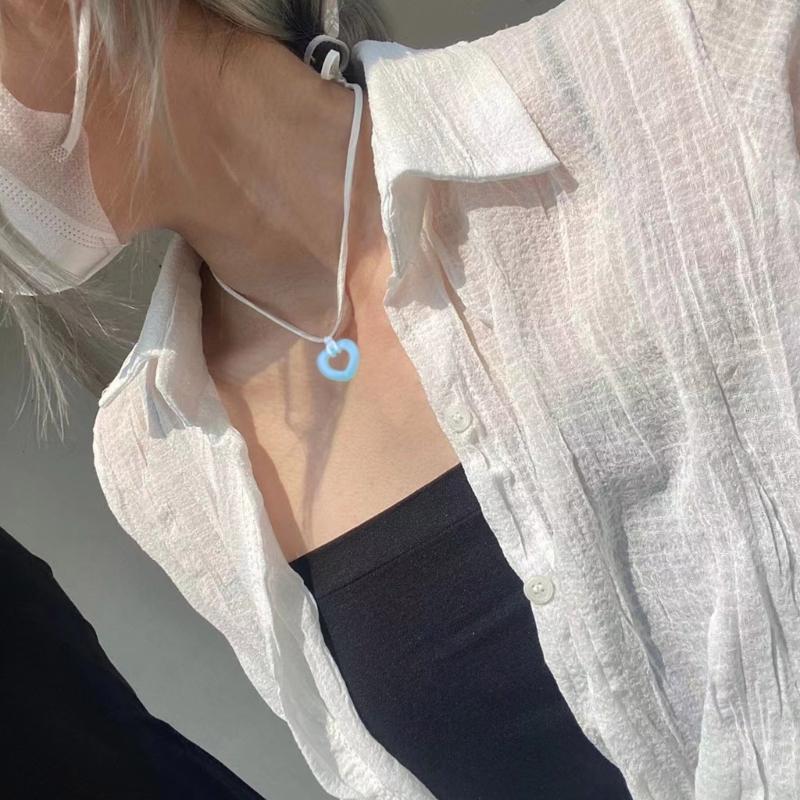 Love Heart Pendant Choker Necklace Hollow Glitter Heart Choker Necklaces Fashion Jewelry Neck Clavicle Chain for Women