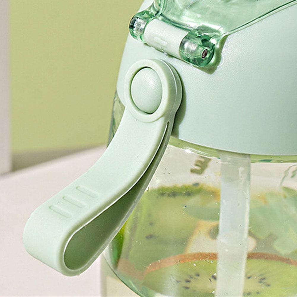 500ml Portable Cartoon Dinosaur Drinking Mug (with Straw and Lid) Space Mug Handy Mug Drop-proof Outdoor Children's Water Bottle