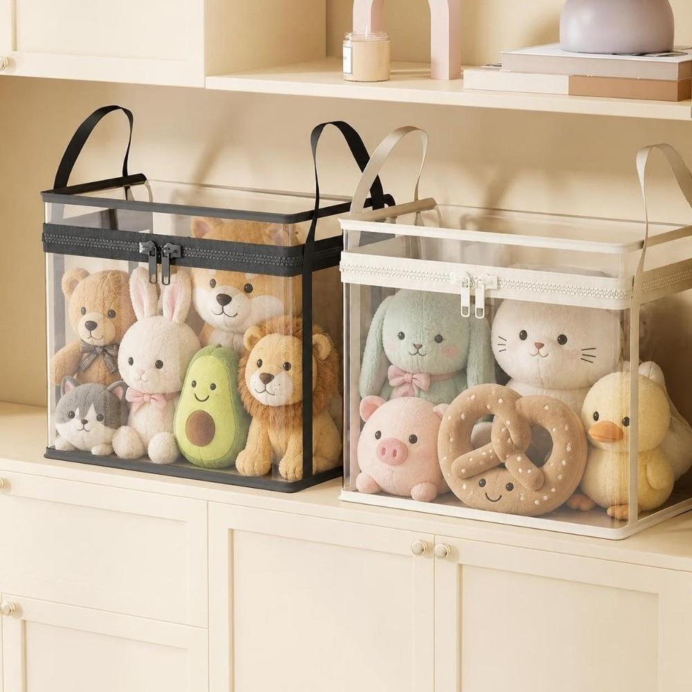 Transparent Doll Storage Bag With Zipper Plush Toy Storage Bag Durable Clear Storage Case