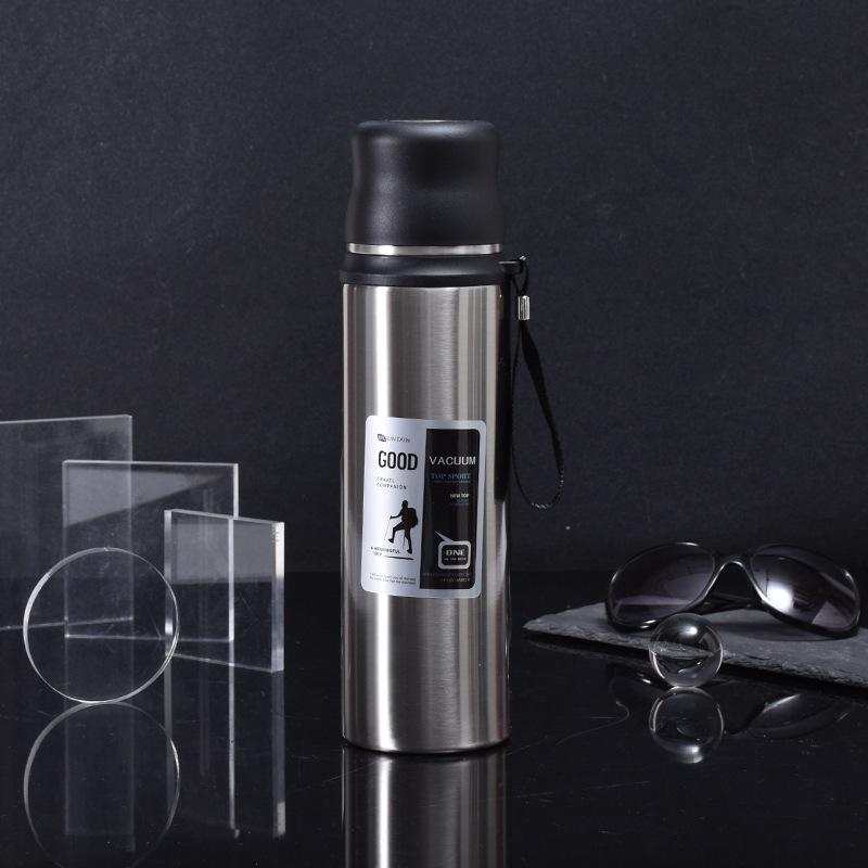 The new stainless steel portable large-capacity full-class bullet thermos cup with a double lid can be shipped in stock.