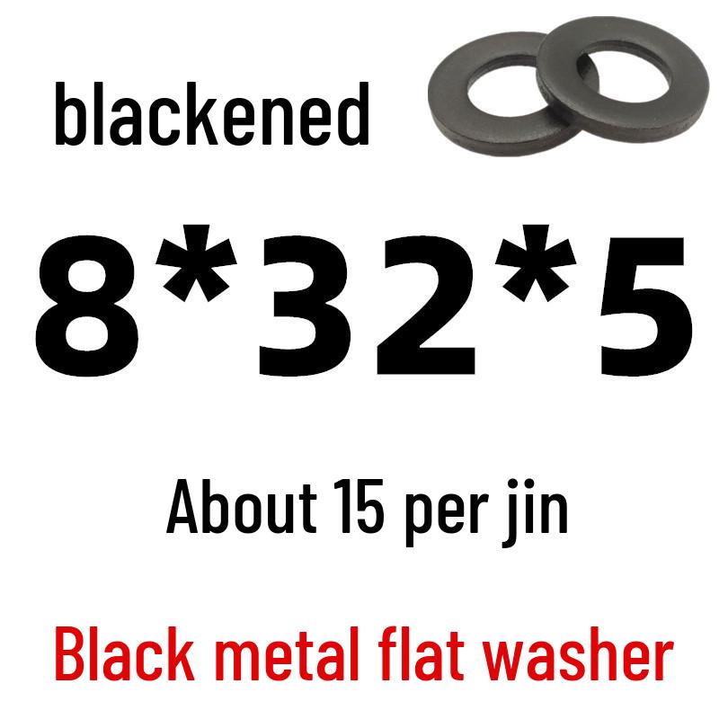 Thickened Black Iron Flat Washer for Screws, Non-standard Round Design