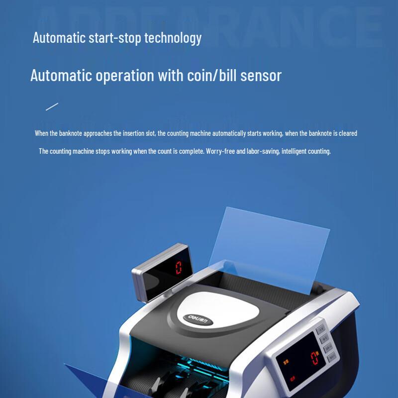 Deli Portable Money Counting Machine CN Plug (adapter Included)