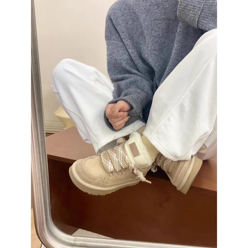 Женские осенне-зимние слипоны на меху, снегоступы, противоскользящие, теплые, универсальные, повседневные, хлопковые, с круглым носком, низкие, резиновая подошва 43