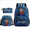 Set Zaino Scolastico Cristiano Ronaldo per Bambini Ragazzi Ragazze 15L Tessuto Oxford Borsa a Doppia Tracolla con Spallacci Imbottiti Traspiranti