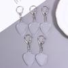 3/5Pcs Guitar Pick Collection Box Keychains Transparent Photo Frame Replaceable Detachable Pendant Musical Accessories