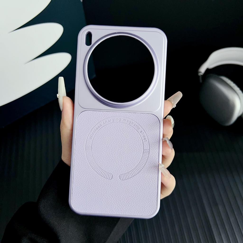 Litchi leather pattern magnetic suction is suitable for VIVOX300Ultra mobile phone case X200Pro anti-drop all-inclusive second-change protective case