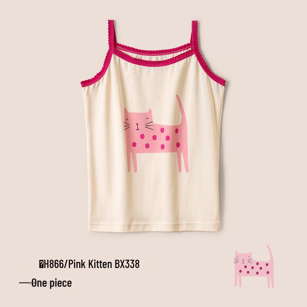 A-Class Summer Pure Cotton Antibacterial Tank Top for Girls and Infants