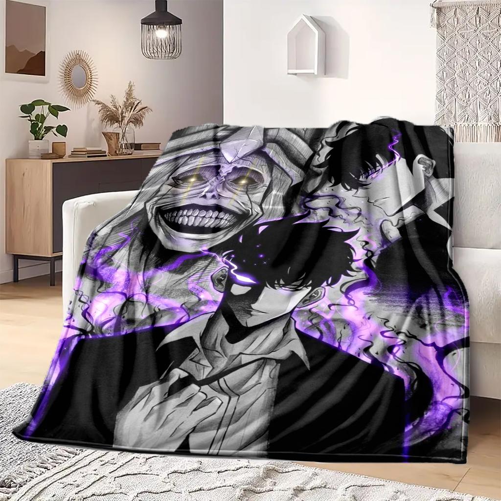 1 ks Flanelová deka s kresleným potiskem, Vysoce kvalitní, Pohodlná pro všechna roční období, Domácí dekorace, Teplo a pohodlí, Perfektní jako vánoční dárek k narozeninám