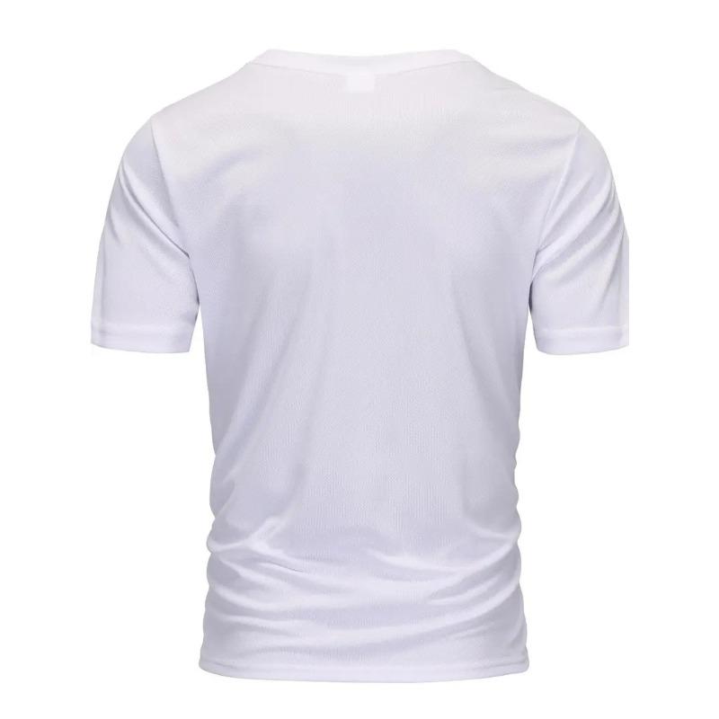 European sizes Summer New Vintage Minimalist Print Trendy Casual Short Sleeve T-Shirt, Comfortable Round Neck Top for Men