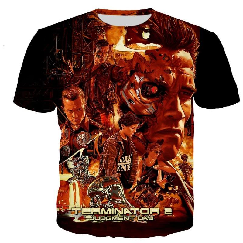 

Classic Movie Terminator 3D Print T-Shirts Men Women Casual Short Sleeve T Shirt Streetwear Harajuku Y2k Tops Tees Kids Clothing S