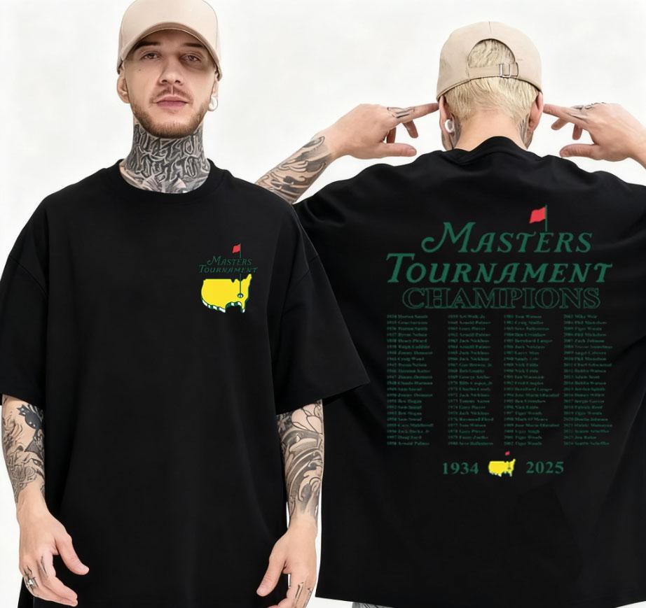 2025 Summer Rory Mcilroy Master Retro Mens Fashion and Leisure Retro Harajuku Highquality Loose Clothes Cotton Tshirt