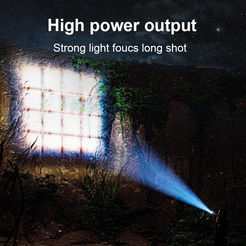 Powerful LED Flashlight Aluminum Alloy Portable Torch USB ReChargeable Outdoor Camping  Flash Light