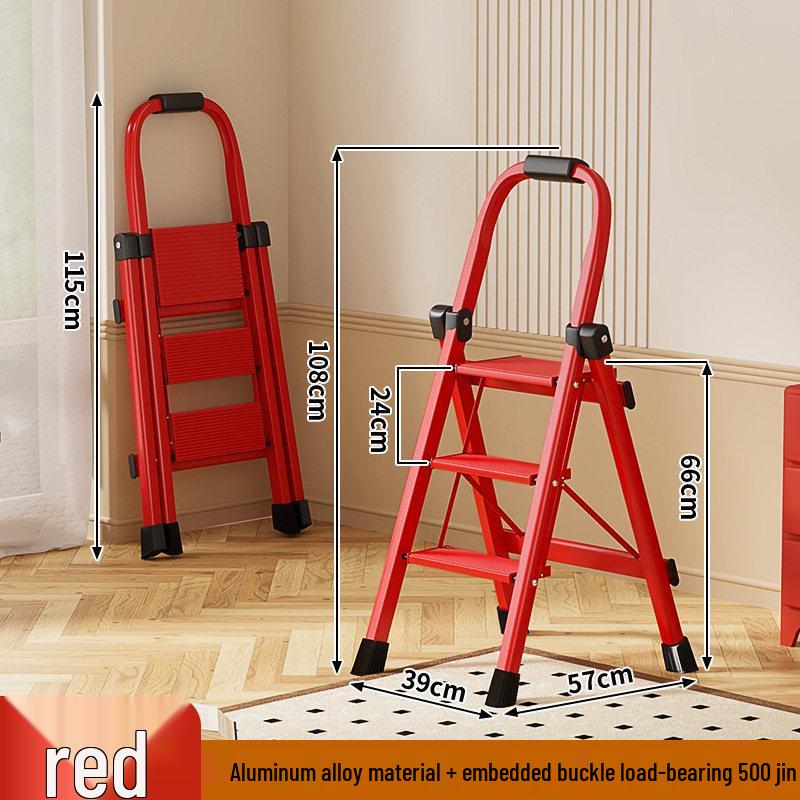 Multi-Functional Aluminum Folding Ladder: Indoor/Outdoor Step Stool & Climbing Ladder