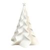 Compact Seasonal Shelf Ornament 3D Printed Pleated Christmas Tree Ornament, Small Wavy Desktop Mini Decoration with Star Topper for Holiday