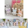 Adorable Mini Bunny Keychain Soft Plush Toy Bag Accessory 2023 New Design