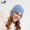 Unisex Winter Warm Plush Knit Wool Hat with Ear Protection