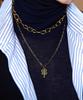 Bonbeau Antique Clover Pendant Chain Necklace
