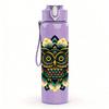 1PC Colorful Owl Mandala Pattern 750ml Color Plastic Sports Water Bottle Leakproof Flip Straw Lid Suitable for Sports Office Home Use