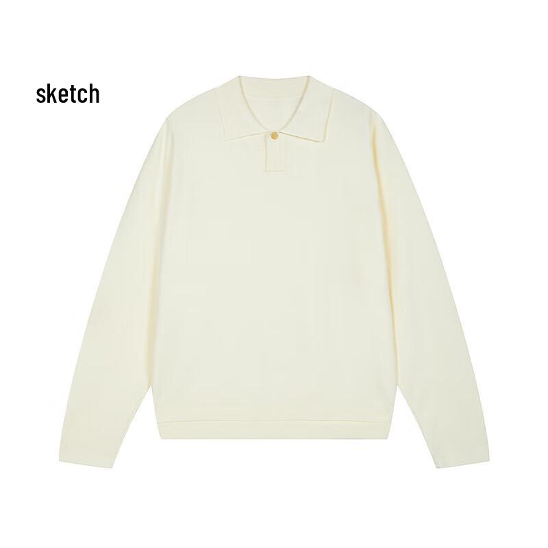 CROQUIS Men's 2025 Autumn Long-Sleeve H-Type Polo Knit Shirt