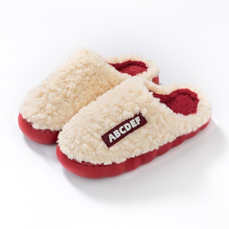 Women's Furry Non-Slip Slippers - Thick-Soled, Warm, Autumn/Winter 2025