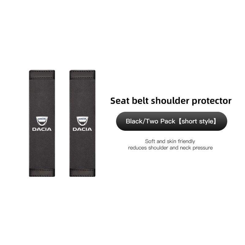

2Pcs Car Seat Belt Cover Shoulder Protector Auto Accessories For Dacia Duster Logan Spring Sandero Stepway Dokker Lodgy Jogger