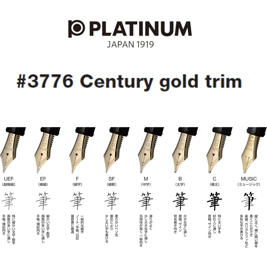 Platinum New #3776 CENTURY Fountain Pen Chenonceau White Fine Nib PNB-15000#2-2